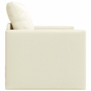 Sofa Lit de Sol avec coussin Crème 74 x 77 x 81 cm Faux cuir
