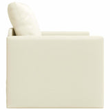 Sofa Lit de Sol avec coussin Crème 74 x 77 x 81 cm Faux cuir