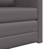 Sofa Lit de Sol avec coussin Gris 74 x 77 x 81 cm Faux cuir