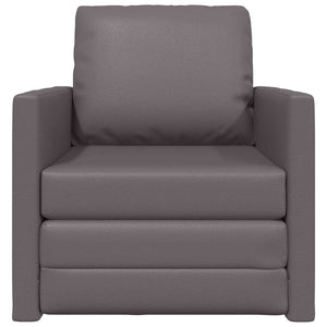 Sofa Lit de Sol avec coussin Gris 74 x 77 x 81 cm Faux cuir