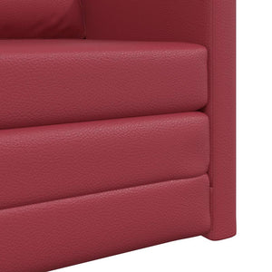 Sofa Lit de Sol Rouge bordeaux 74 x 77 x 81 cm Faux cuir