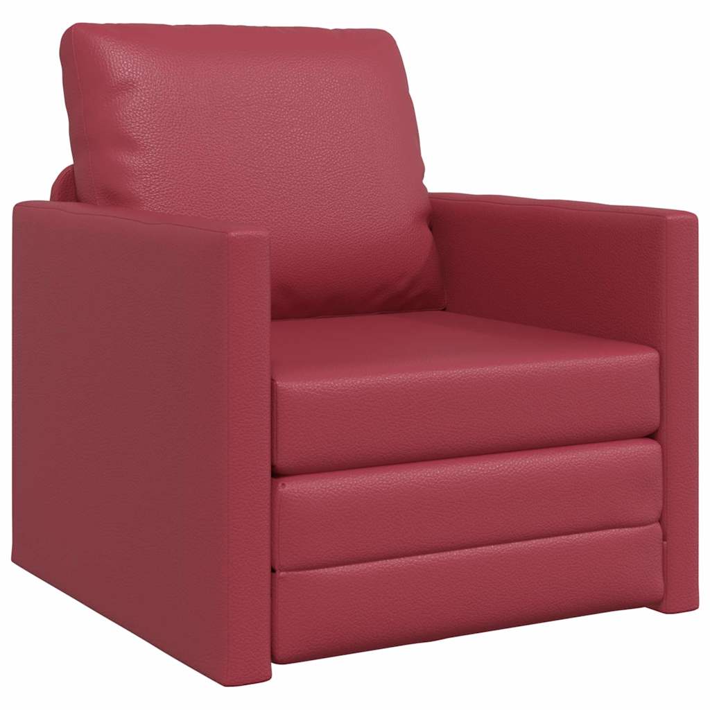Sofa Lit de Sol Rouge bordeaux 74 x 77 x 81 cm Faux cuir