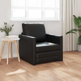 Sofa Lit de Sol avec coussin Noir 74 x 77 x 81 cm Faux cuir
