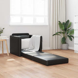 Sofa Lit de Sol avec coussin Noir 74 x 77 x 81 cm Faux cuir