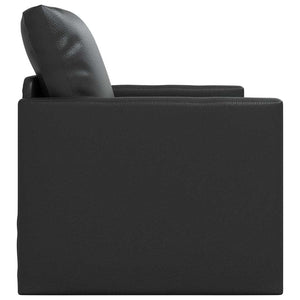 Sofa Lit de Sol avec coussin Noir 74 x 77 x 81 cm Faux cuir