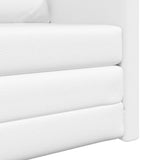 Sofa Lit de Sol avec coussin Blanc 74 x 77 x 81 cm Faux cuir