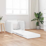 Sofa Lit de Sol avec coussin Blanc 74 x 77 x 81 cm Faux cuir