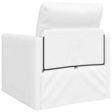 Sofa Lit de Sol avec coussin Blanc 74 x 77 x 81 cm Faux cuir