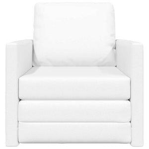 Sofa Lit de Sol avec coussin Blanc 74 x 77 x 81 cm Faux cuir