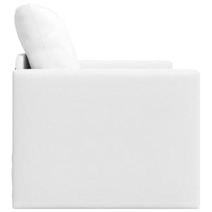 Sofa Lit de Sol avec coussin Blanc 74 x 77 x 81 cm Faux cuir