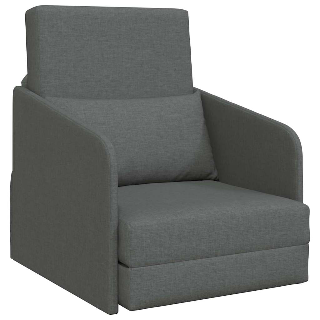 Canapé-Lit Gris foncé 65 x 80 x 83 cm tissu