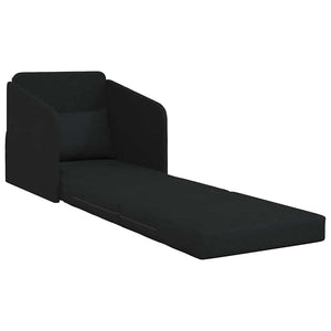 Canapé-Lit Noir 65 x 80 x 83 cm tissu