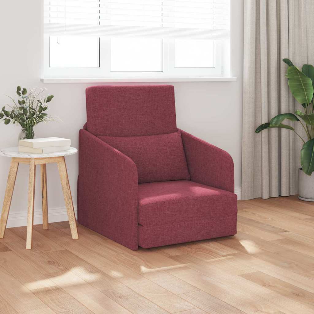 Canapé-Lit Rouge bordeaux 65 x 80 x 83 cm tissu