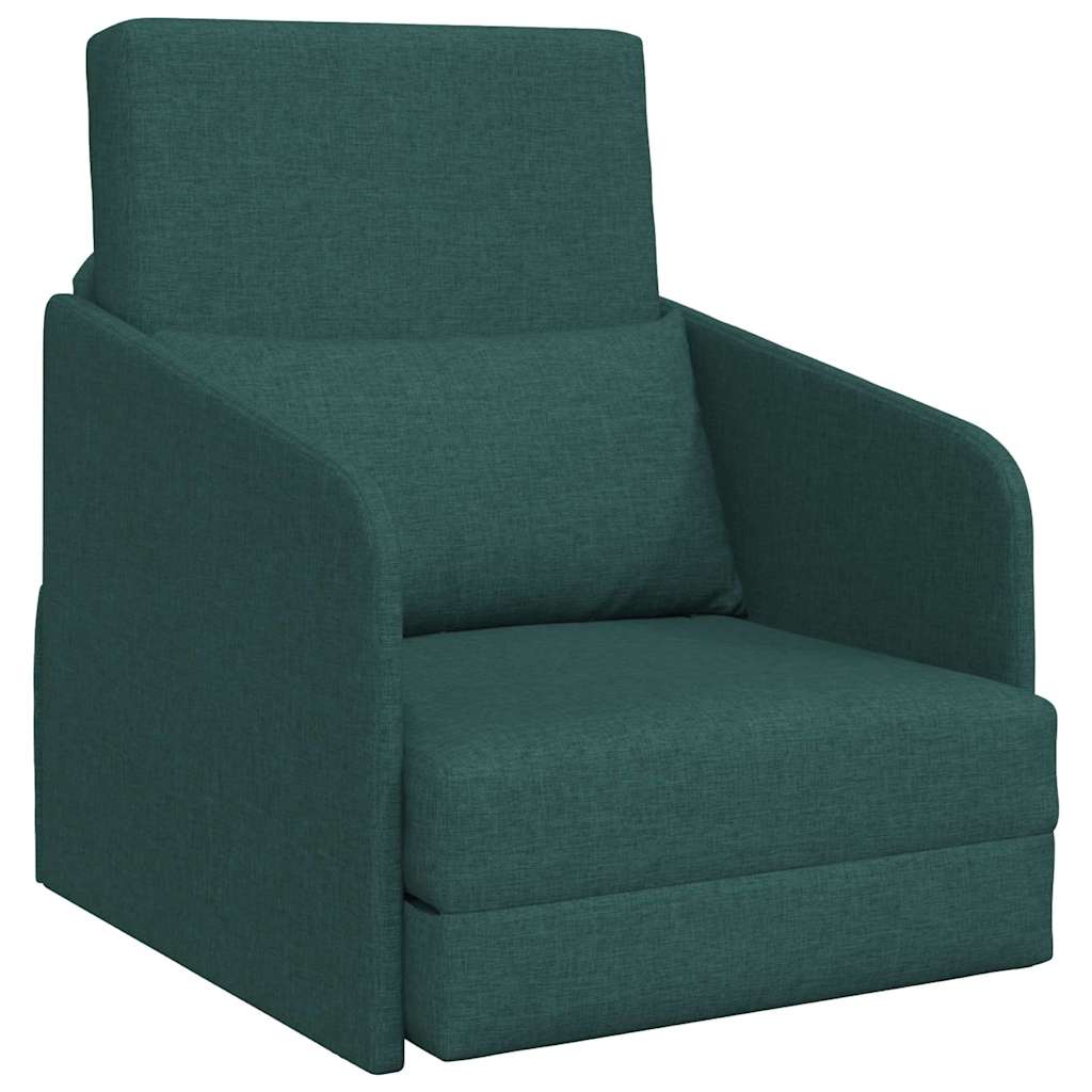 Canapé-Lit Vert foncé 65 x 80 x 83 cm tissu