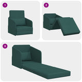 Canapé-Lit Vert foncé 65 x 80 x 83 cm tissu