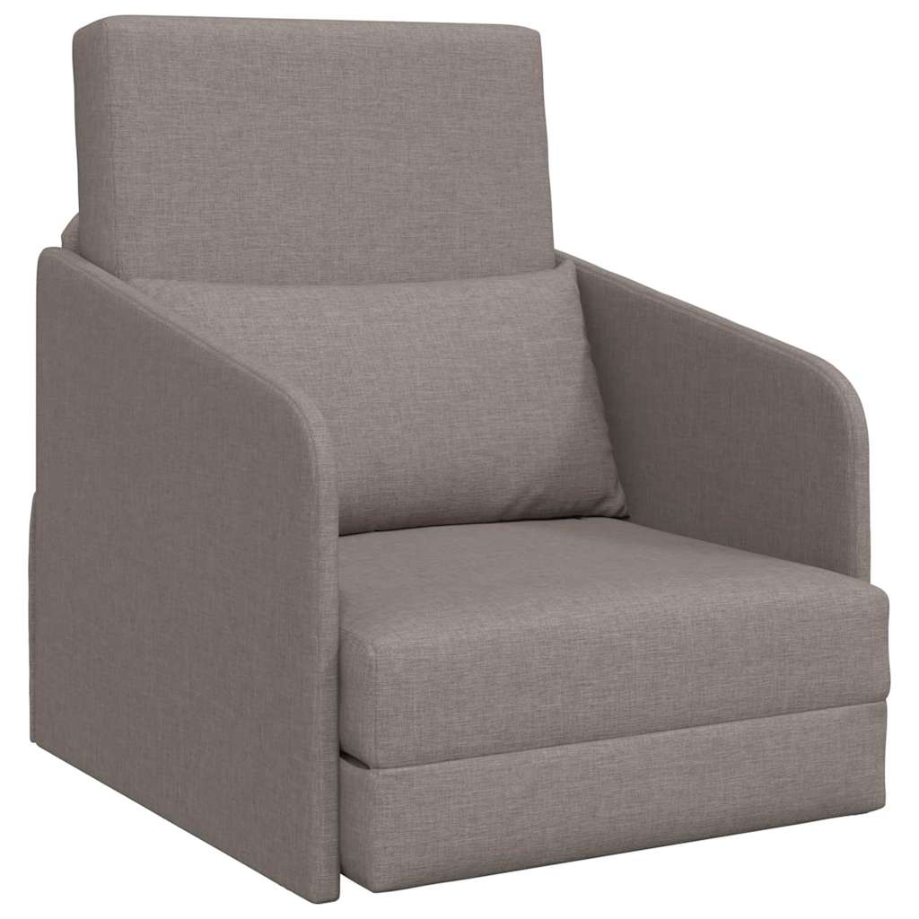 Canapé-Lit Taupe 65 x 80 x 83 cm tissu