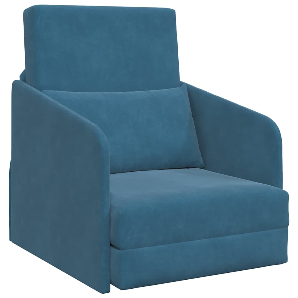 Canapé-Lit Bleu 65 x 80 x 83 cm Velours