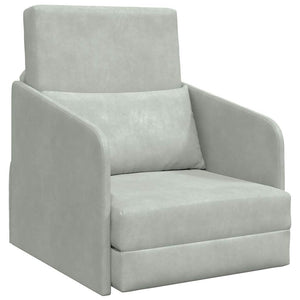 Canapé-Lit Gris clair 65 x 80 x 83 cm Velours