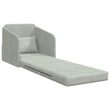 Canapé-Lit Gris clair 65 x 80 x 83 cm Velours