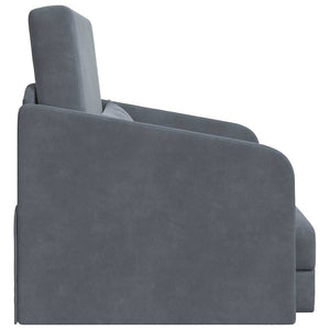 Canapé-Lit Gris foncé 65 x 80 x 83 cm Velours