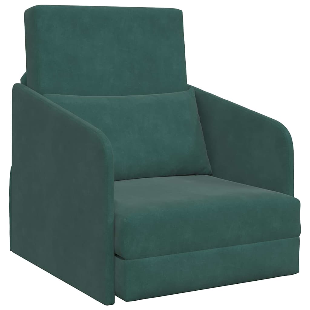 Canapé-Lit Vert foncé 65 x 80 x 83 cm Velours