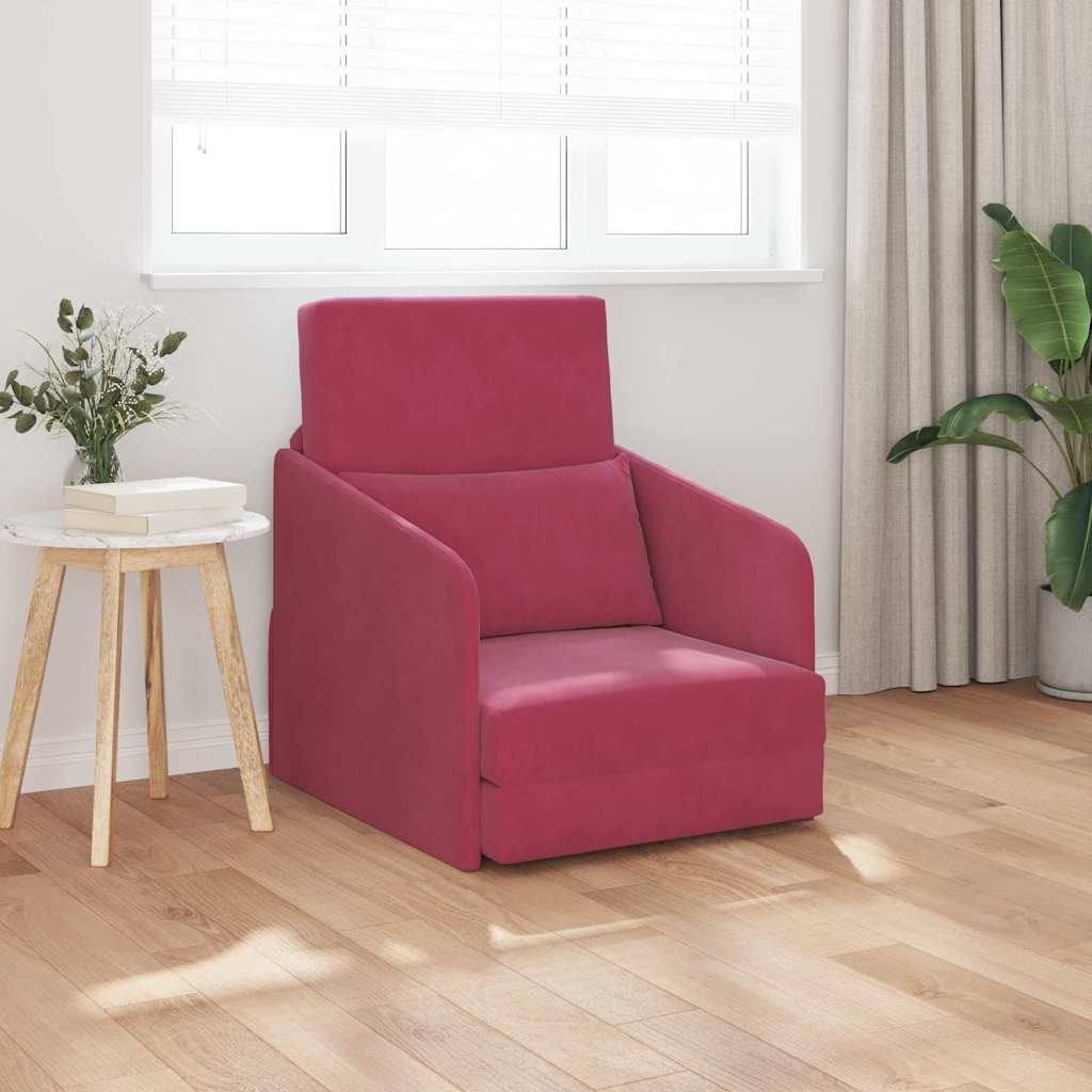 Canapé-Lit Bordeaux 65 x 80 x 83 cm Velours