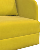Canapé-Lit Jaune 65 x 80 x 83 cm Velours
