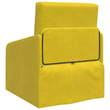 Canapé-Lit Jaune 65 x 80 x 83 cm Velours