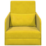 Canapé-Lit Jaune 65 x 80 x 83 cm Velours