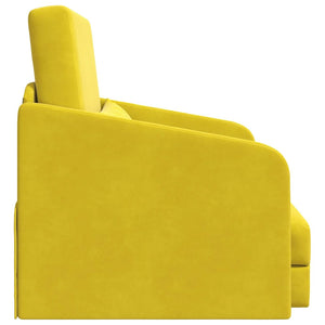 Canapé-Lit Jaune 65 x 80 x 83 cm Velours