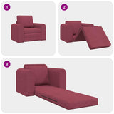 Canapé-Lit Rouge bordeaux 98 x 71 x 83 cm tissu