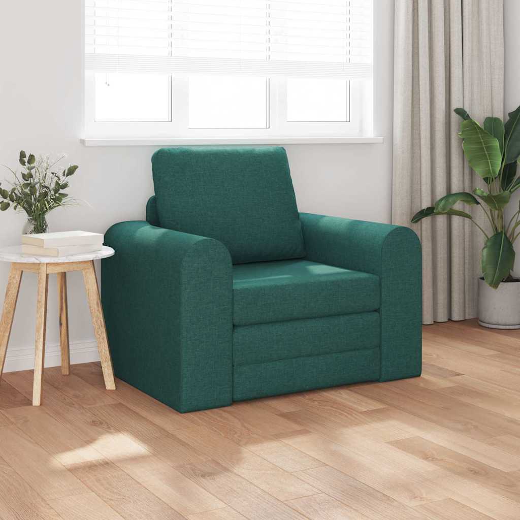 Canapé-Lit Vert foncé 98 x 71 x 83 cm tissu