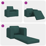Canapé-Lit Vert foncé 98 x 71 x 83 cm tissu