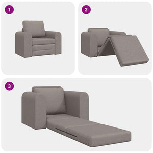 Canapé-Lit Taupe 98 x 71 x 83 cm tissu