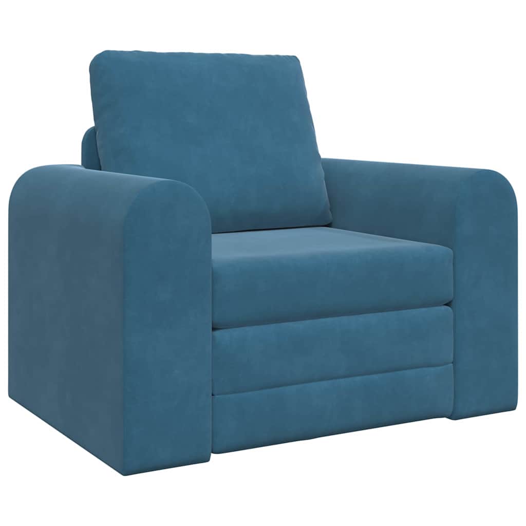 Canapé-Lit Bleu 98 x 71 x 83 cm Velours