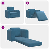 Canapé-Lit Bleu 98 x 71 x 83 cm Velours