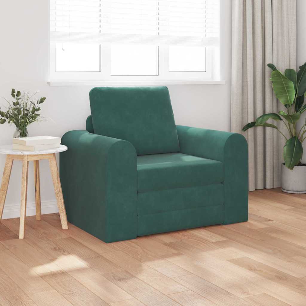 Canapé-Lit Vert foncé 98 x 71 x 83 cm Velours
