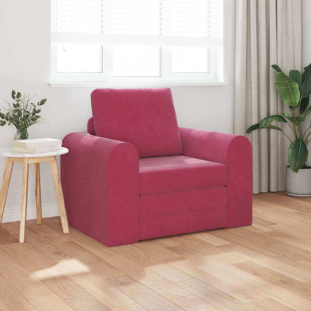 Canapé-Lit Rouge bordeaux 98 x 71 x 83 cm Velours