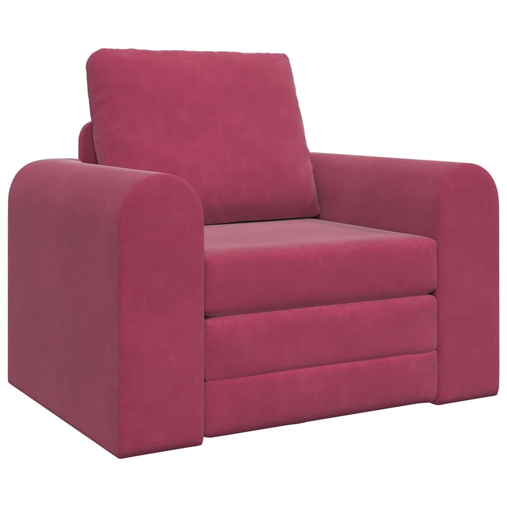 Canapé-Lit Rouge bordeaux 98 x 71 x 83 cm Velours