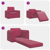 Canapé-Lit Rouge bordeaux 98 x 71 x 83 cm Velours