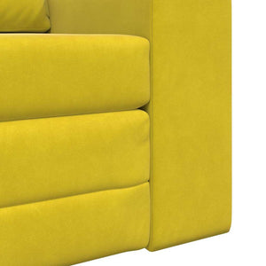 Canapé-Lit Jaune 98 x 71 x 83 cm Velours