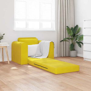 Canapé-Lit Jaune 98 x 71 x 83 cm Velours