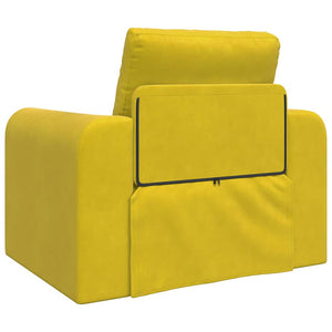 Canapé-Lit Jaune 98 x 71 x 83 cm Velours
