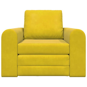 Canapé-Lit Jaune 98 x 71 x 83 cm Velours