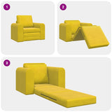 Canapé-Lit Jaune 98 x 71 x 83 cm Velours