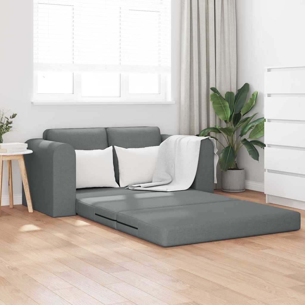 Canapé-Lit Gris foncé 148 x 71 x 83 cm tissu