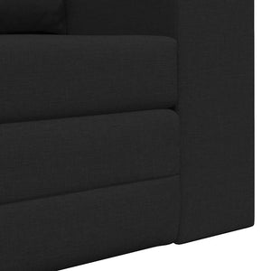 Canapé-Lit Noir 148 x 71 x 83 cm tissu