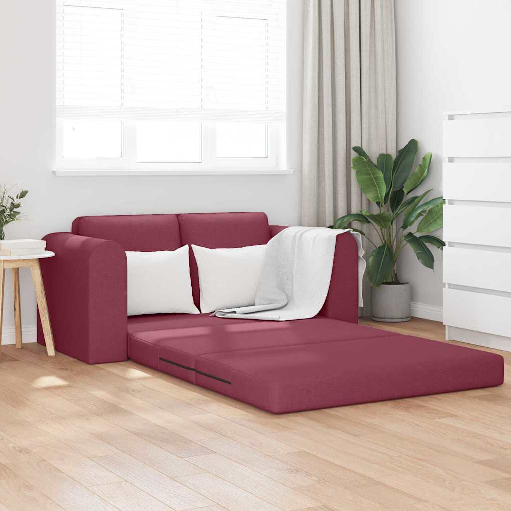 Canapé-Lit Rouge bordeaux 148 x 71 x 83 cm tissu