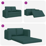 Canapé-Lit Vert foncé 148 x 71 x 83 cm tissu