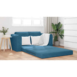 Canapé-Lit Bleu 148 x 71 x 83 cm Velours